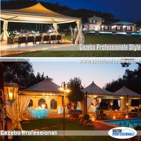 Gazebo professionale 5x5 punta pagoda catering bar