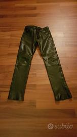 Pantaloni biker in pelle