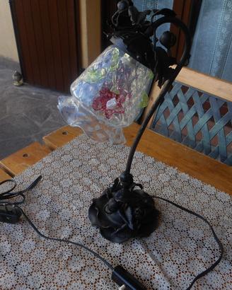 Lampada da tavolo con tulipe in vetro di Murano