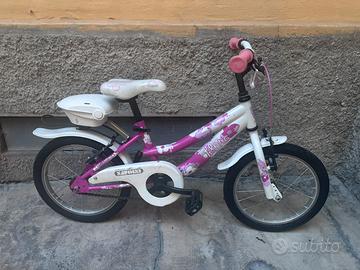 Bicicletta bambina 16'' rosa e bianca
