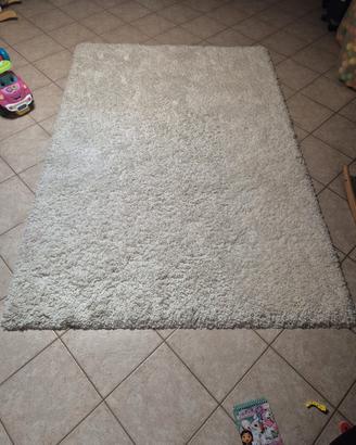 Tappeto bianco a pelo lungo 160x230 cm