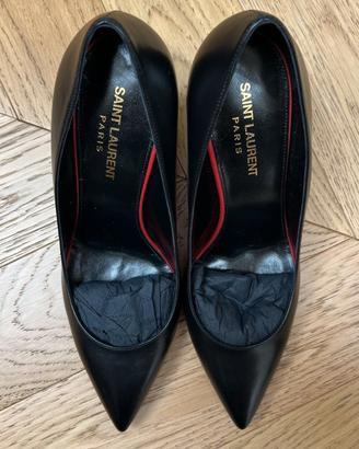 Saint Laurent Anja 85 decollete pelle nera 37.5