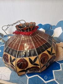 lampadario vintage a sospensione stile tiffany
