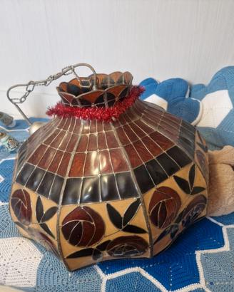 lampadario vintage a sospensione stile tiffany