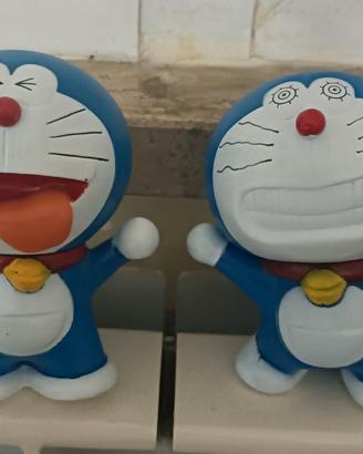 Coppia action figures Doraemon in plastica