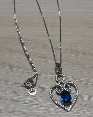 Collana in Argento 925 con Ciondolo a Cuor