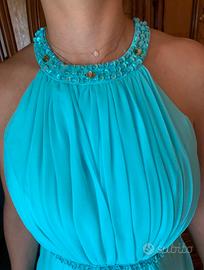 Abito turchese da cerimonia