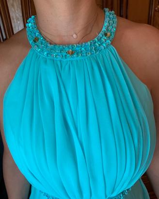 Abito turchese da cerimonia