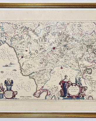 Quattro antiche carte incorniciate