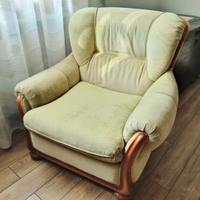 Poltrona Bergère verde salvia in legno massello