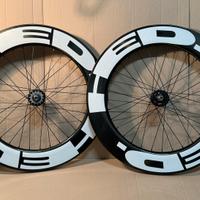 Ruote da pista scatto fisso HED full carbon 90mm