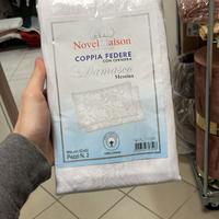 Coppia federe copricuscini 100% cotone con zip new