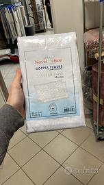 Coppia federe copricuscini 100% cotone con zip new