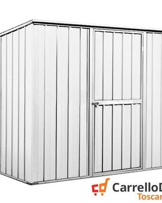 Casetta box giardino in Acciaio 260x185cm bianco