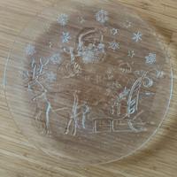 Vassoio natalizio in vetro