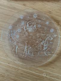 Vassoio natalizio in vetro