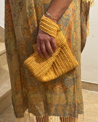 Borsa uncinetto da polso nodo giapponese