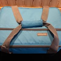 Borsa termica azzurra con 2 contenitori Lock&Lock