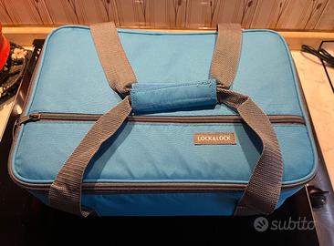 Borsa termica azzurra con 2 contenitori Lock&Lock
