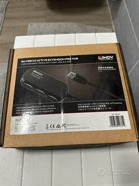 Prolunga 4 USB 2.0 attiva 8m lindy