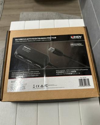 Prolunga 4 USB 2.0 attiva 8m lindy