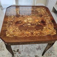 Tavolo da gioco multifunzionale  legno intarsiato