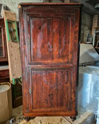 CREDENZA ANGOLARE ROMAGNOLA IN LEGNO VINTAGE