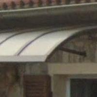 tettoia curva casa pensilina esterno alluminio