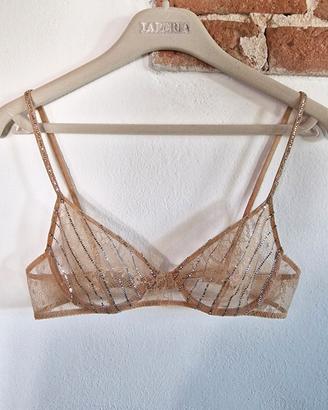 Reggiseno La Perla lingerie - Pizzo nude + Strass