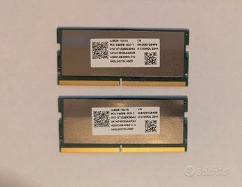 16 Giga ram SO-DIMM Samsung  5600mhz per notebook