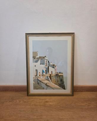 "Costiera Amalfitana"serigrafia a colori Aldo Riso