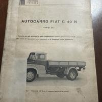 Manuale uso e manutenzione Autocarro Fiat C40N