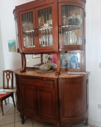Credenza  in noce, inizio anni '30 stile Liberty