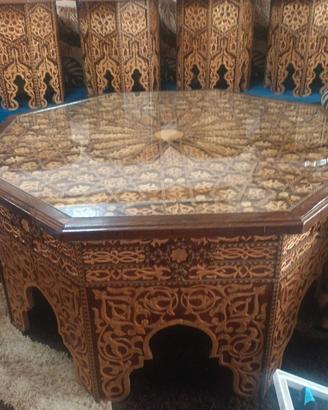 Set Salotto Arabo/Marocchino Artigianale – Tavolo