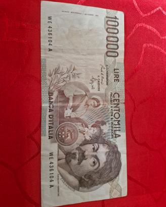 Banconota da 100000lire Caravaggio 