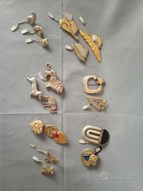 lotto 17 spille vintage in argento