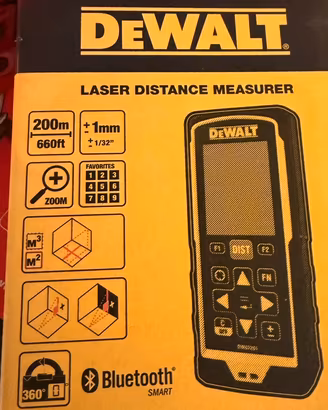 Distanziometro laser DeWalt 200mt.