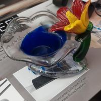 Piatto/ciotola in vetro decorato