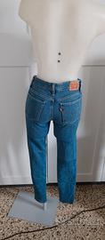  Levi's 711 Skinny - W27 L32 - Denim Medio con Str