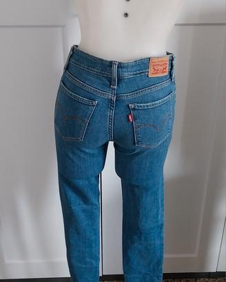  Levi's 711 Skinny - W27 L32 - Denim Medio con Str
