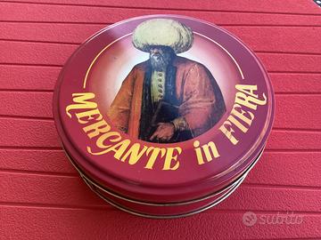 MERCANTE IN FIERA SCATOLA IN METALLO