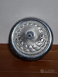 plafoniera vintage in vetro e acciaio 