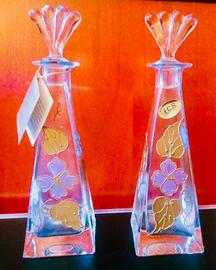 Decanter Cristallo Art Decò coppia Savarese Certif