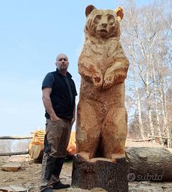 sculture in legno cedro 