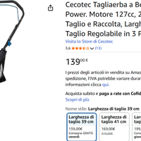 Cecotec Tagliaerba a Benzina