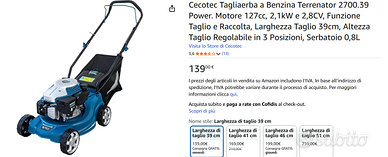 Cecotec Tagliaerba a Benzina