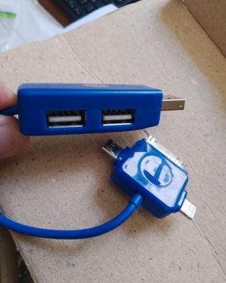 multi spinotto prese USB-VGA-HDMI-SATA nuovo