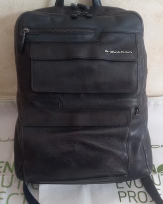 zaino piquadro nero in pelle 