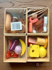LUPILU set cassetta alimentare 29pz in legno NUOVO