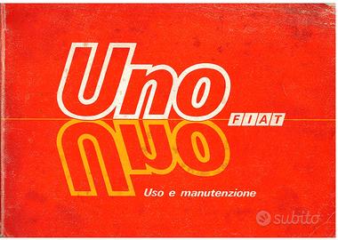 LIBRETTO USO E MANUTENZIONE FIAT UNO I°SERIE TURBO